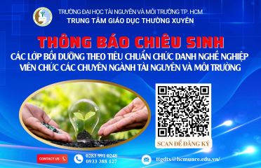 Thông báo chiêu sinh các lớp bồi dưỡng theo tiêu chuẩn chức danh nghề nghiệp viên chức các chuyên ngành tài nguyên và môi trường