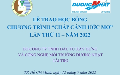 Lễ trao học bổng "Chắp cánh ước mơ" Lần thứ 11 - năm 2022