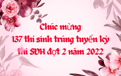 Chúc mừng 137 thí sinh trúng tuyển kỳ thi SĐH đợt 2 năm 2022 và kế hoạch nhập học