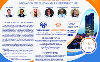 Call for Abstract: CIGOS 2019 "Innovation for Sustainable Infrastructure" . Hanoi - Vietnam