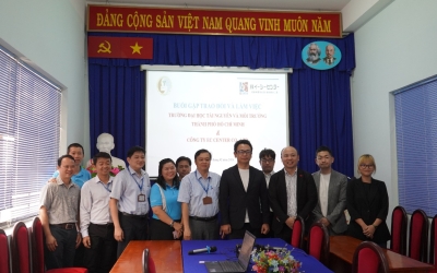 Buổi đón tiếp và làm việc giữa Trường Đại học Tài nguyên và Môi trường TP.HCM với Công ty EC Center Co., Ltd