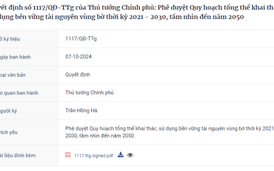 Quy hoạch tổng thể khai thác, sử dụng bền vững tài nguyên vùng bờ thời kỳ 2021 - 2030, tầm nhìn đến năm 2050