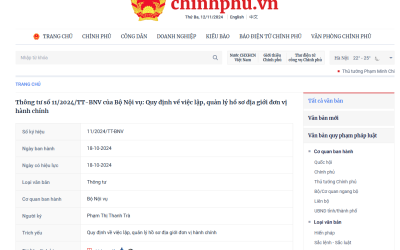 Quy định về việc lập, quản lý hồ sơ địa giới đơn vị hành chính