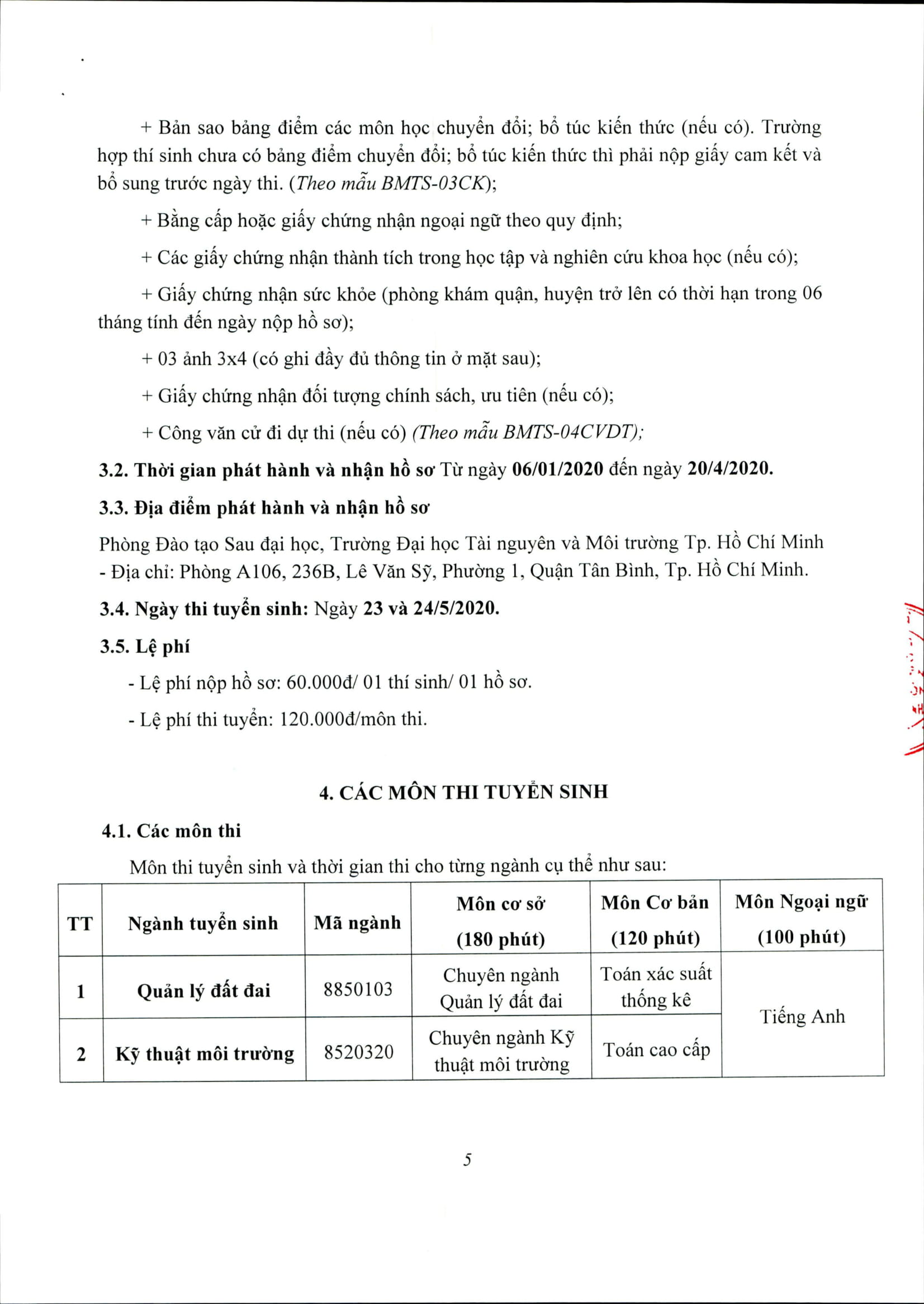 Trường ĐH Tài nguyên và Môi trường Tp. HCM